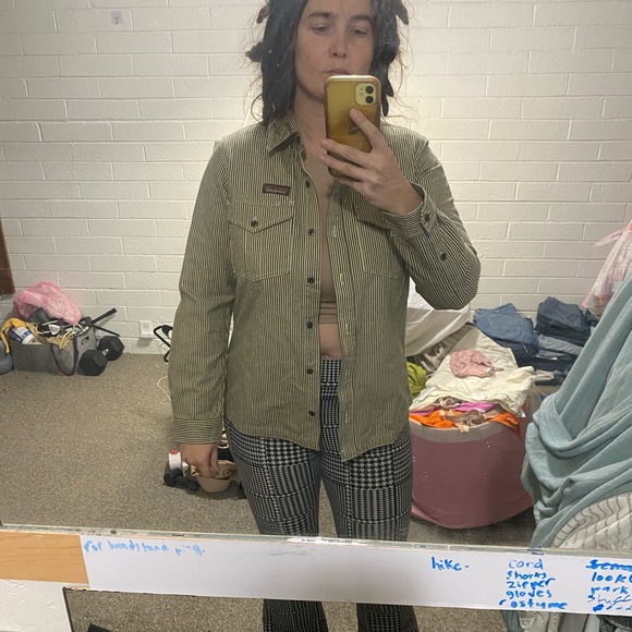 Patagonia Women's Hickory Stripe Sediment Farrier's Shirt Organic Cotton & Hemp - Picture 10 of 10